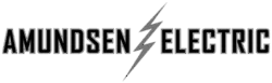 Amundsen Electric with a grey lightening bolt in between